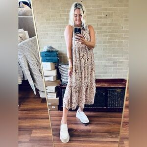 Mud Pie Leopard Print Midi Dress